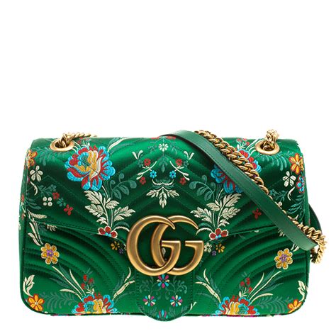 gucci gg marmont green|Gucci Marmont large shoulder bag.